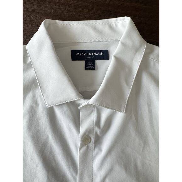 Mizzen+Main Shirt Mens XXL Leeward Classic Performance Stretch Long Sleeve White - Picture 1 of 14